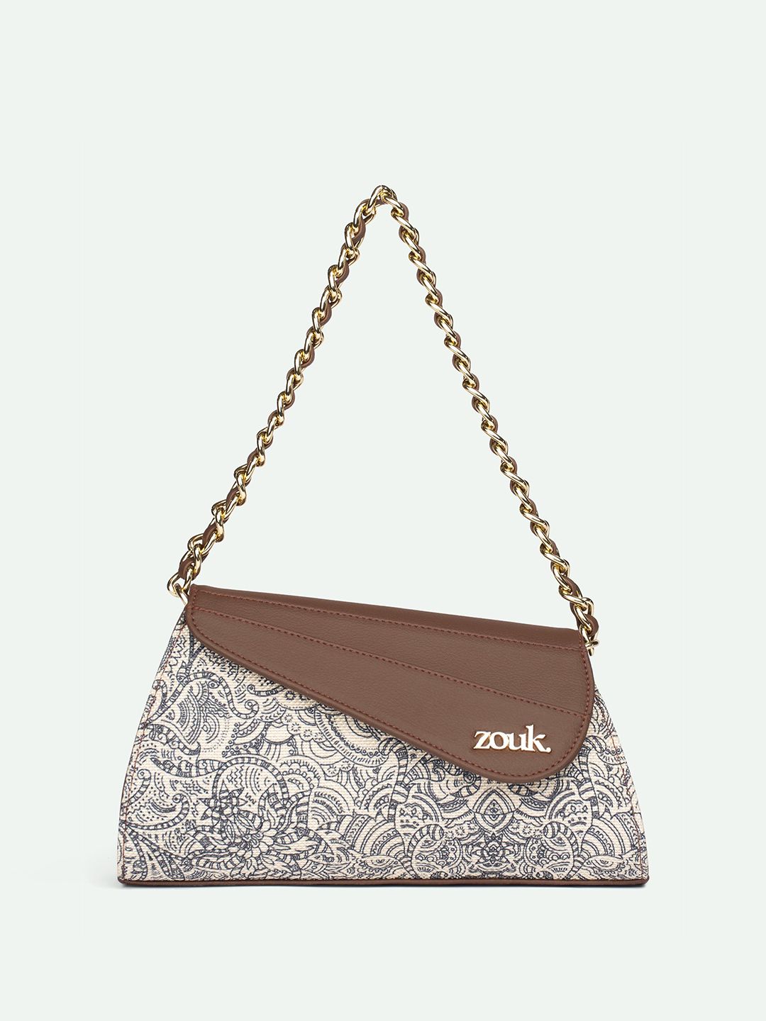 ZOUK Floral Printed Structured Sling Bag