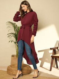 Berrylush Bishop Sleeves High-Low Longline Top