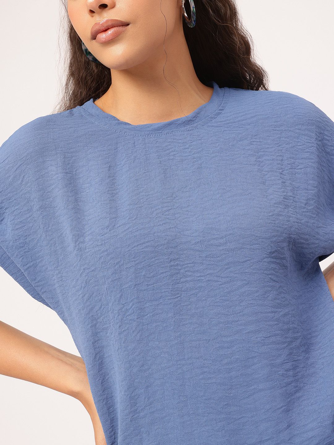 DressBerry Tender Textured T-Shirt Mini Dress