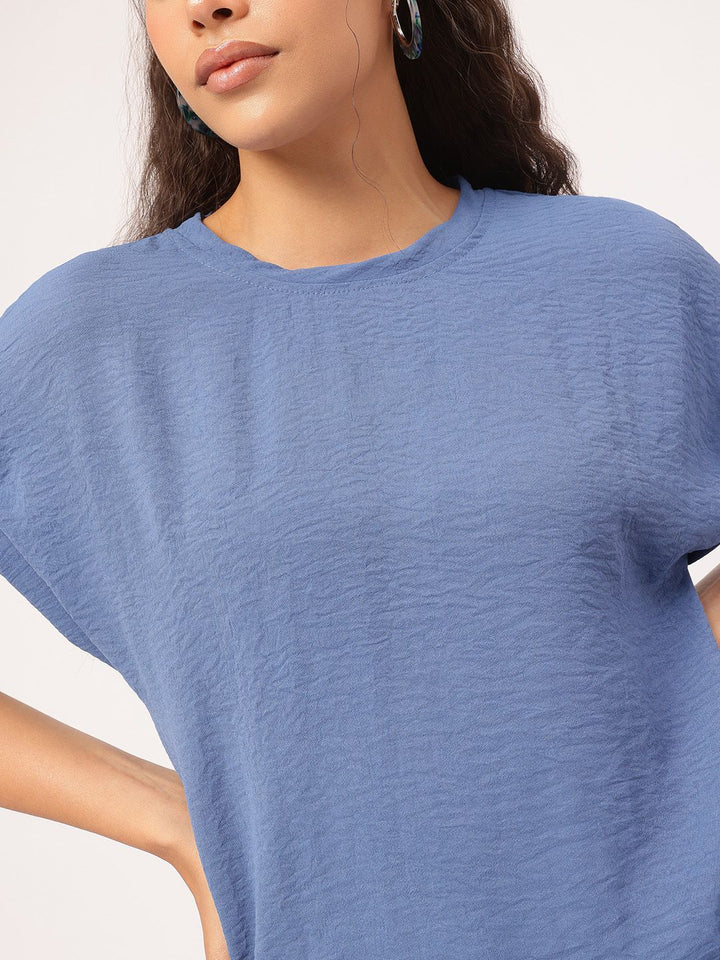 DressBerry Tender Textured T-Shirt Mini Dress