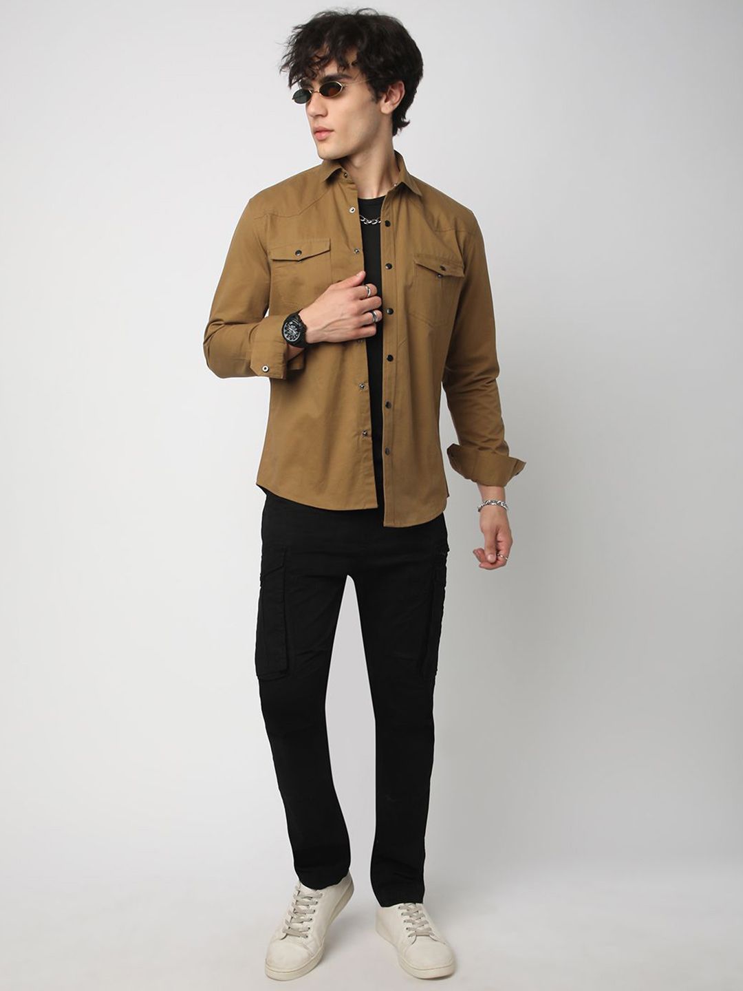VASTRADO Men Classic Slim Fit Opaque Casual Shirt