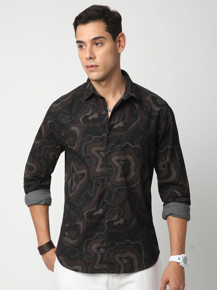 VASTRADO Men Classic Slim Fit Opaque Casual Shirt