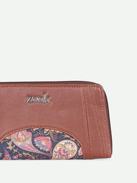 Zouk Women Dicetak Kulit Arika Zipper Wallet