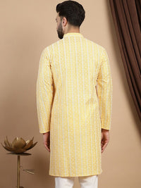 Anouk Embroidered Mandarin Collar Cotton Straight Kurta