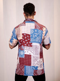 Baju Kasual Eszett Lelaki Motif Etnik Bercetak Kolar Cuba