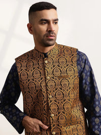 Jaket Nehru Brocade Rekaan Tenunan Anouk