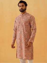SOJANYA LUXE Floral Kashmiri Embroidered Sequinned Georgette Straight Kurta With Trousers