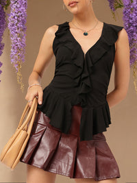DressBerry Romantic Ruffles Sleeveless Top