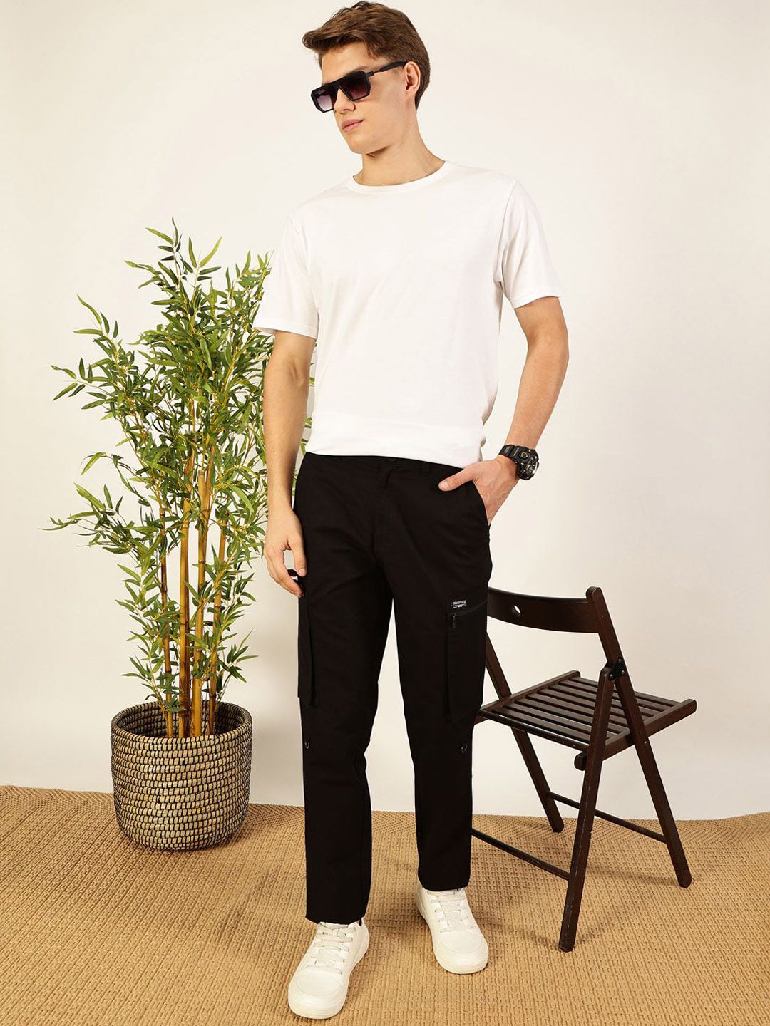 Thomas Scott Men Smart Easy Wash Cargo Trousers