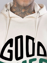 ADRO Lelaki Graphic Printed Cotton Hooded Sweatshirt
