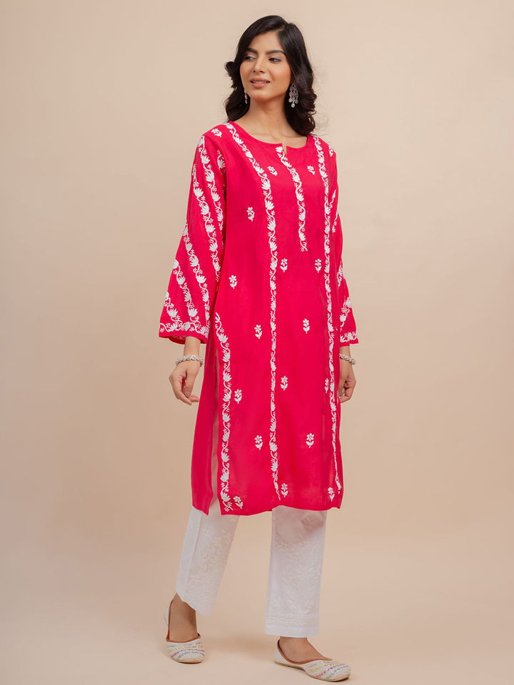 House of Kari Women Chikankari Muslin Kurta