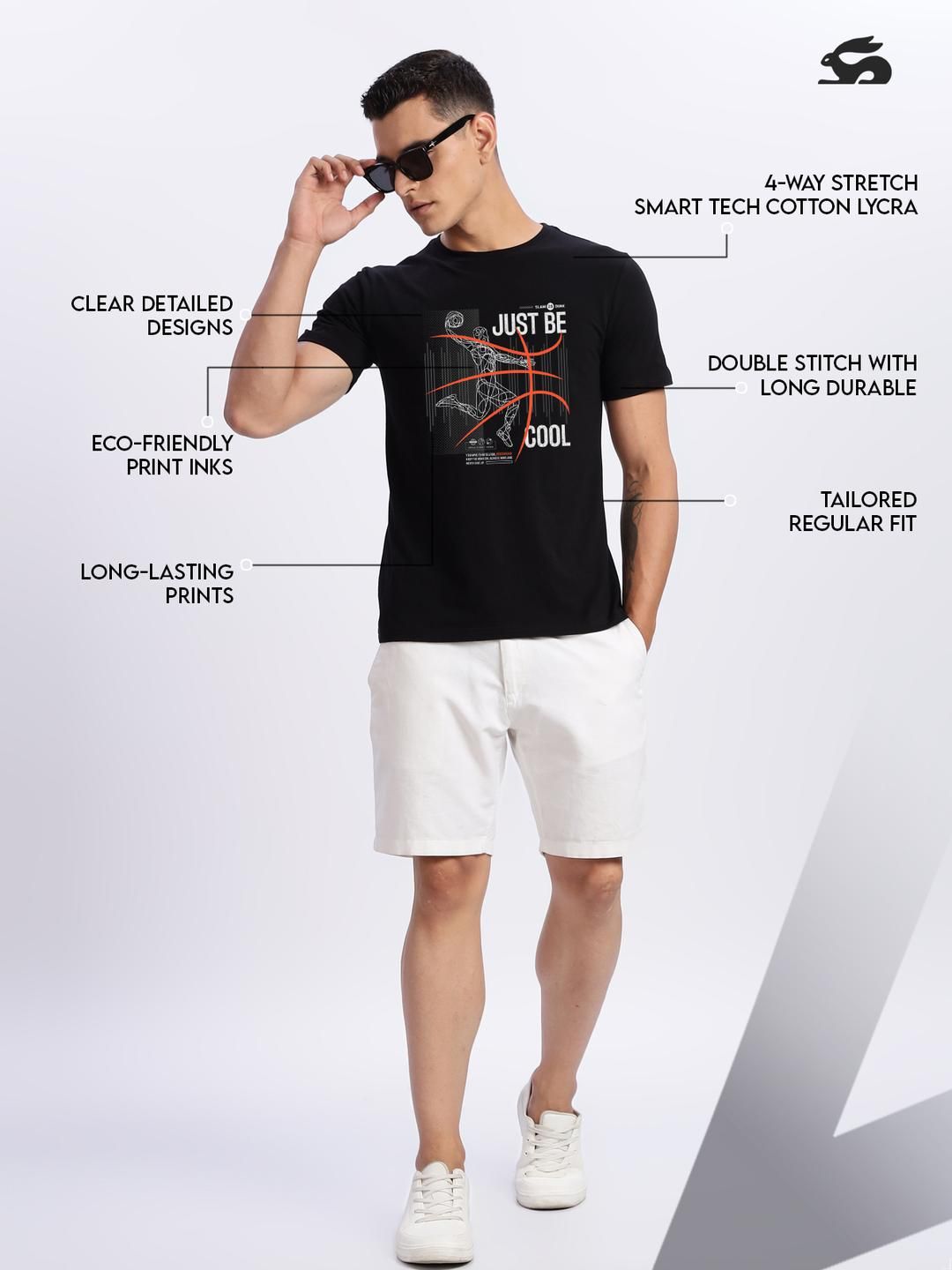 ADRO Men Black Tshirts