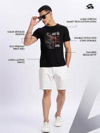 ADRO Men Black Tshirts