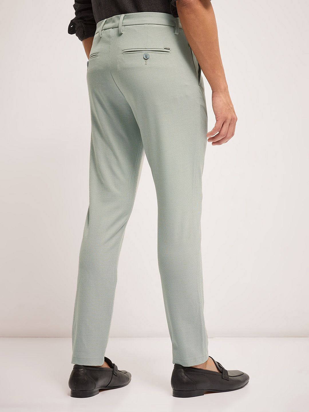 THE BEAR HOUSE Men Solid Slim Fit Trousers