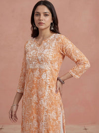 Rumah Wanita Chikankari Kurta Chikankari Sulaman Bunga