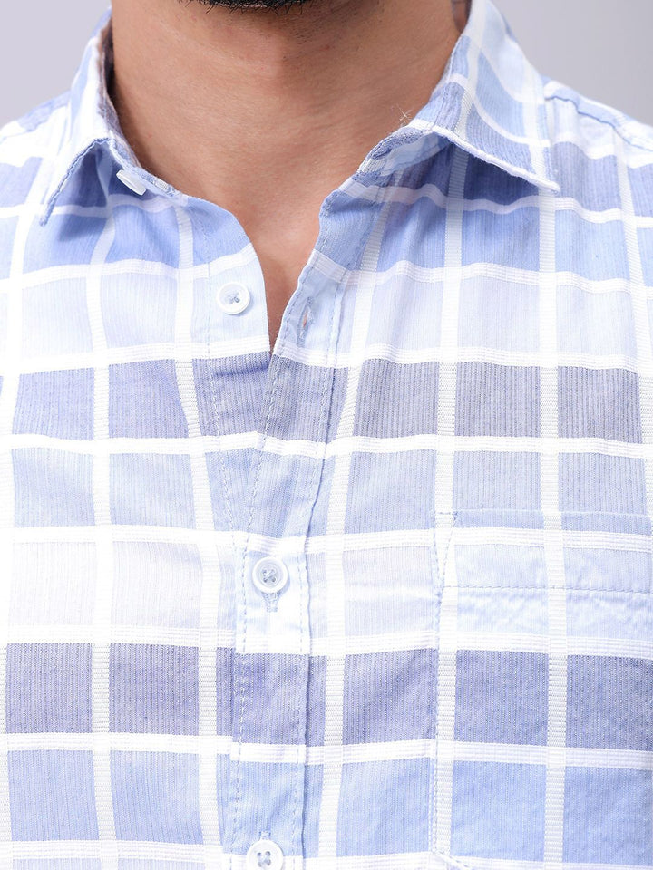 The Indian Garage Co Men Slim Fit Opaque Checked Casual Shirt