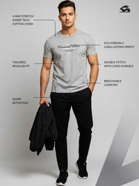 ADRO Men Typography Printed T-shirt