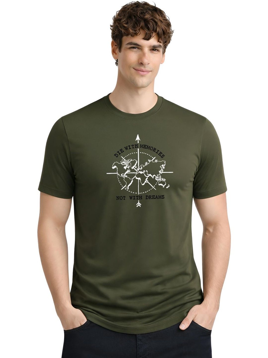 ADRO Men Typography Printed T-shirt