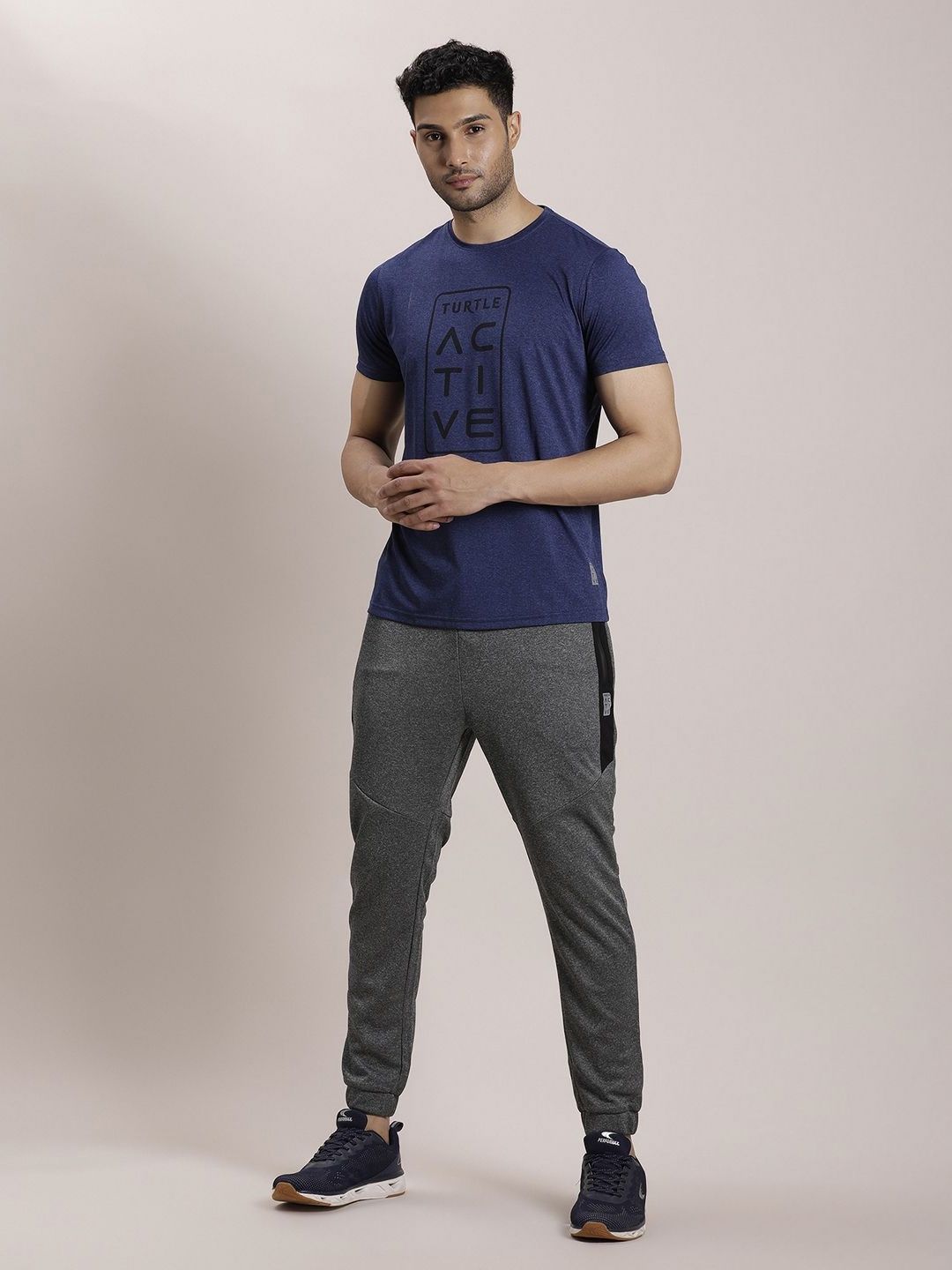 Turtle Men Typography Printed Round Neck Slim Fit T-shirt