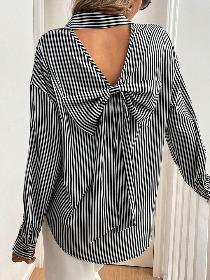 all about you Women Opaque Striped Casual Shirt
