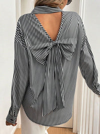 all about you Women Opaque Striped Casual Shirt