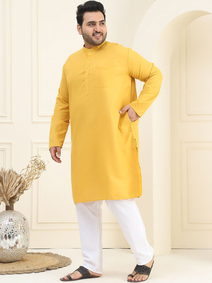 SOJANYA PLUS Plus Size Pure Cotton Kurta with Pyjamas