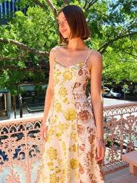 all about you Floral Print Shoulder Straps Fit & Flare Maxi Dress