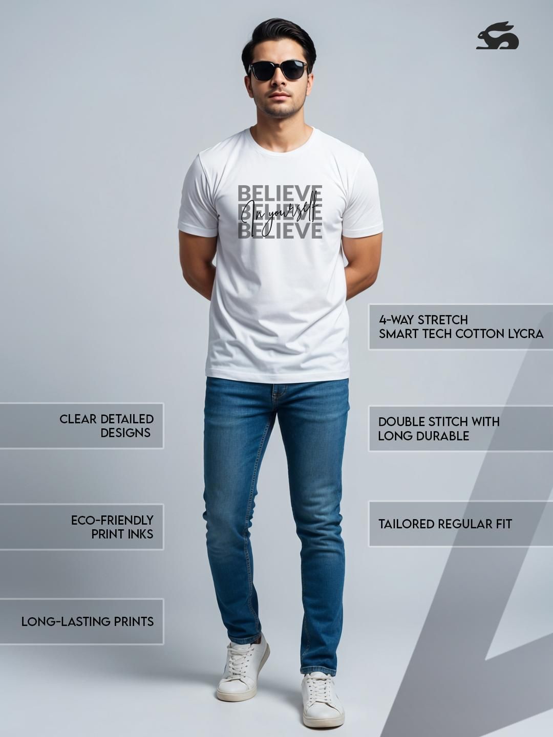 ADRO Men White Tshirts