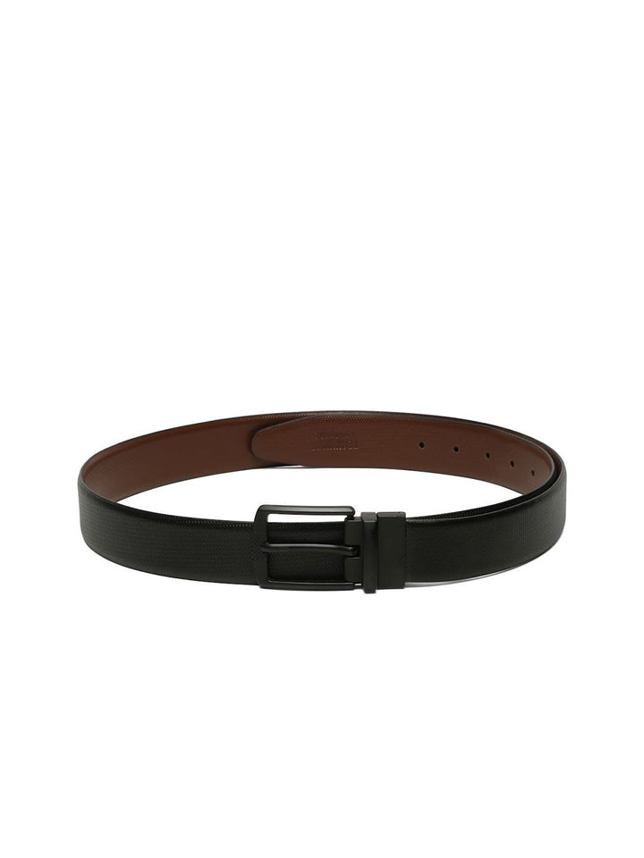Teakwood Leathers Men Textured Leather Reversible Formal Belt