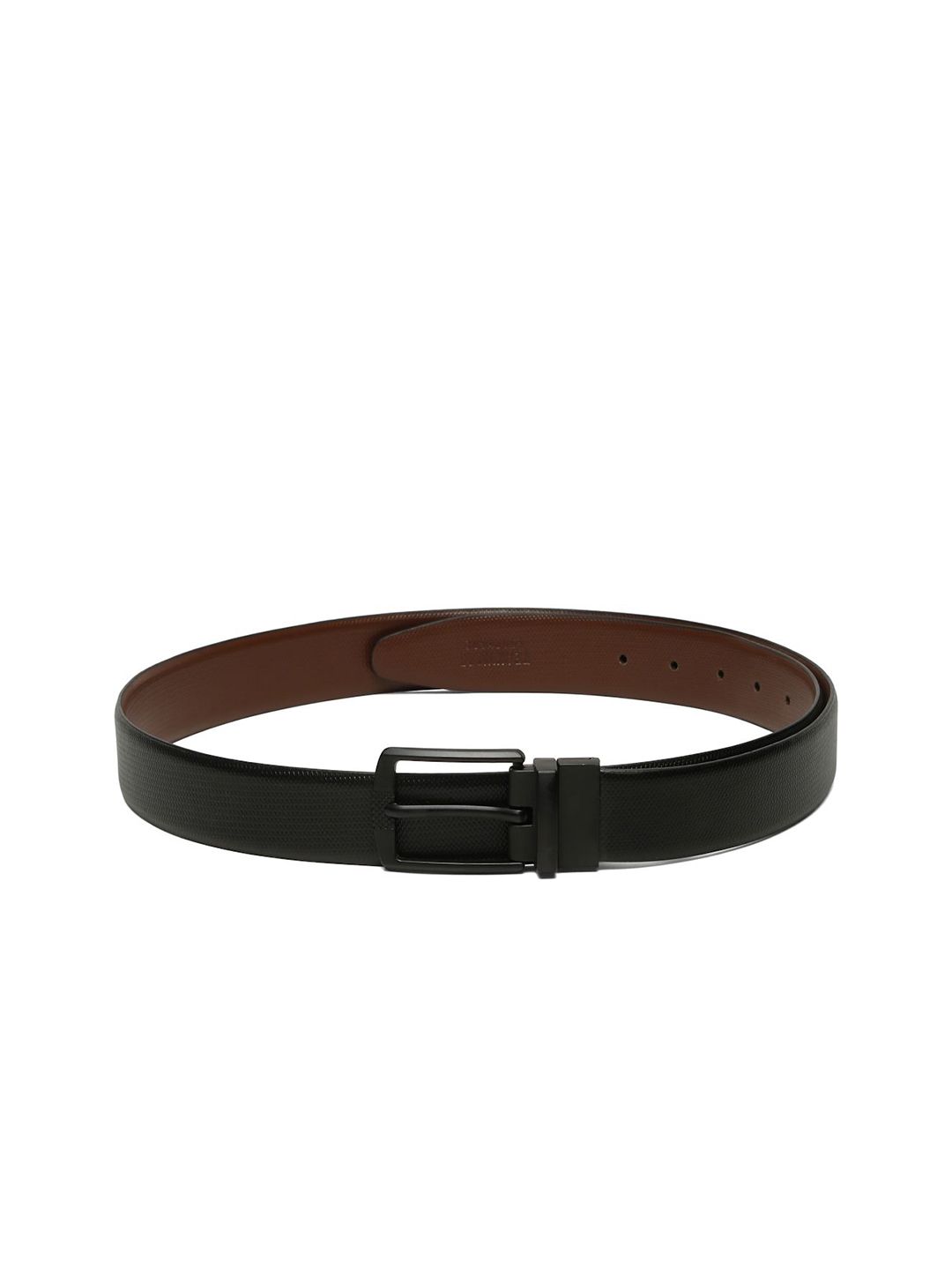 Teakwood Leathers Men Textured Leather Reversible Formal Belt