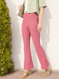 DressBerry Women Diva Down Self Striped Trousers