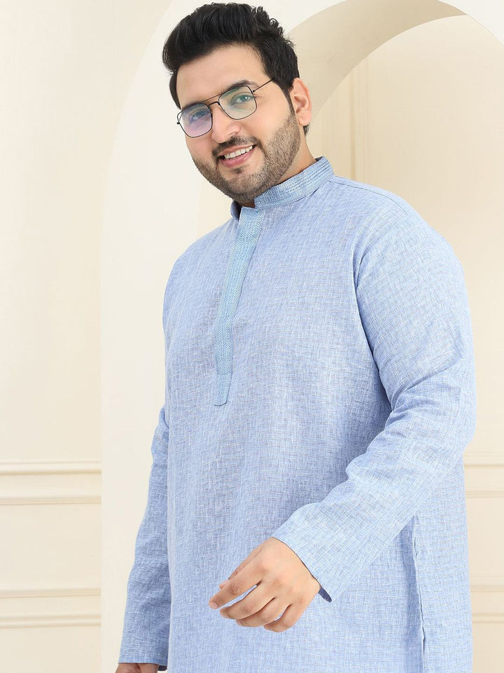 SOJANYA PLUS Checked Woven Design Pure Cotton Straight Kurta With Pyjama