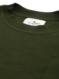 Mr Bowerbird Men Olive Green Solid T-shirt