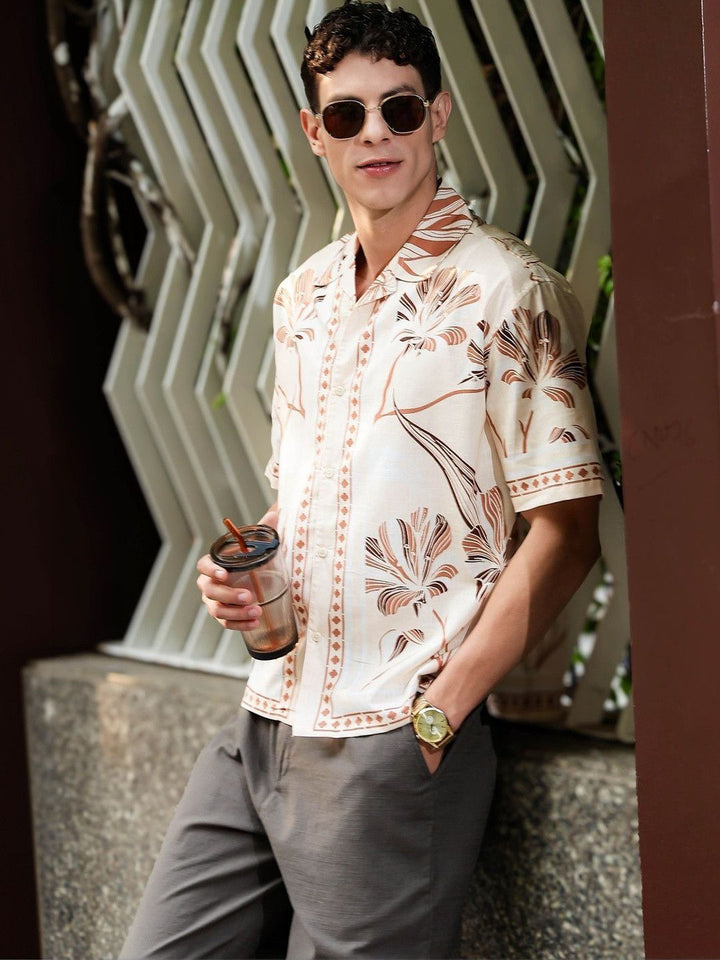 Eszett Men Floral Printed Casual Shirt