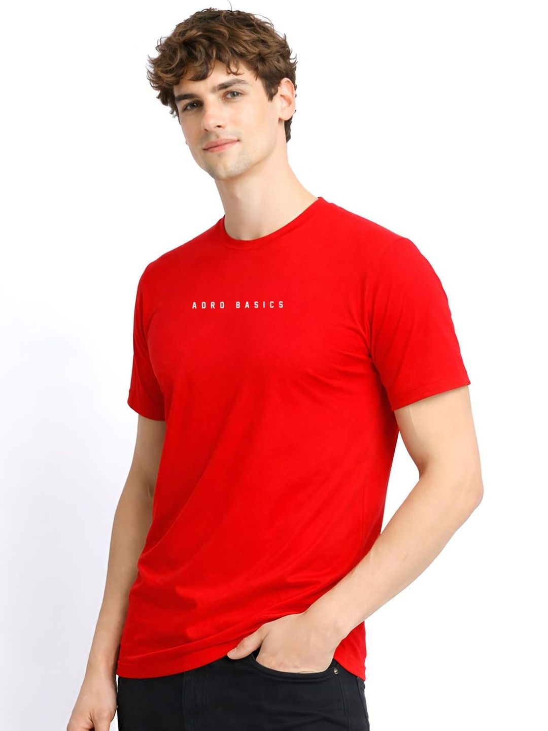 ADRO Men Typography Printed T-shirt
