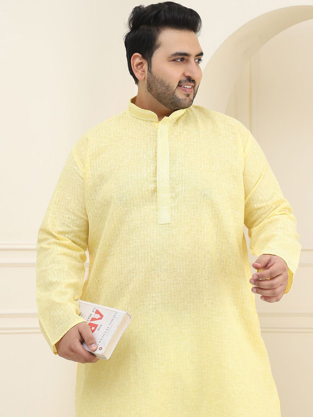 SOJANYA PLUS Checked Woven Design Pure Cotton Straight Kurta With Pyjama