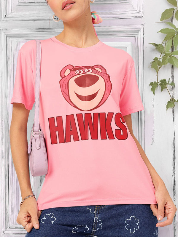 T-shirt bercetak asas yang berani