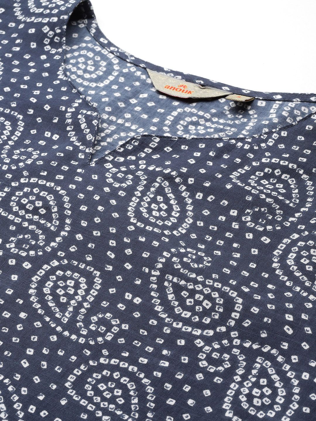 Anouk Bandhani Printed Pure Cotton Kurta with Trousers & Dupatta