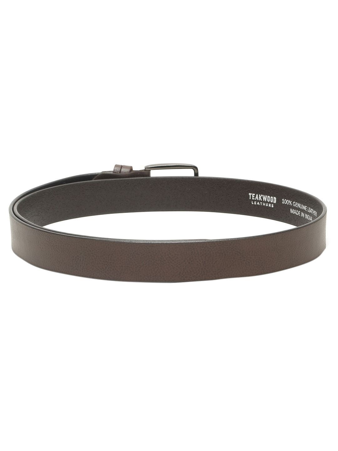 Teakwood Leathers Men Textured Leather Formal Belt