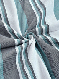 Myntra Elegant Homes Green Striped Pure Cotton Double Bedcover With 2 Pillow Cover