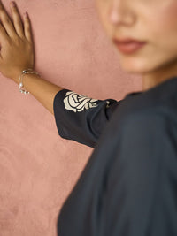 KALINI Floral Printed Regular Straight Kurta with Trousers
