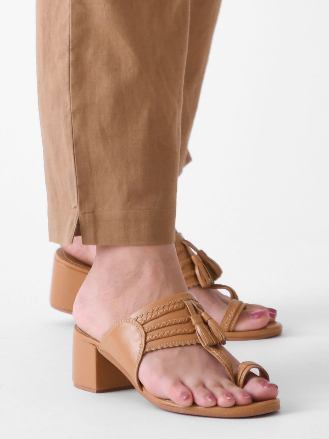 Rustorange Pure Cotton Mid-Rise Trouser