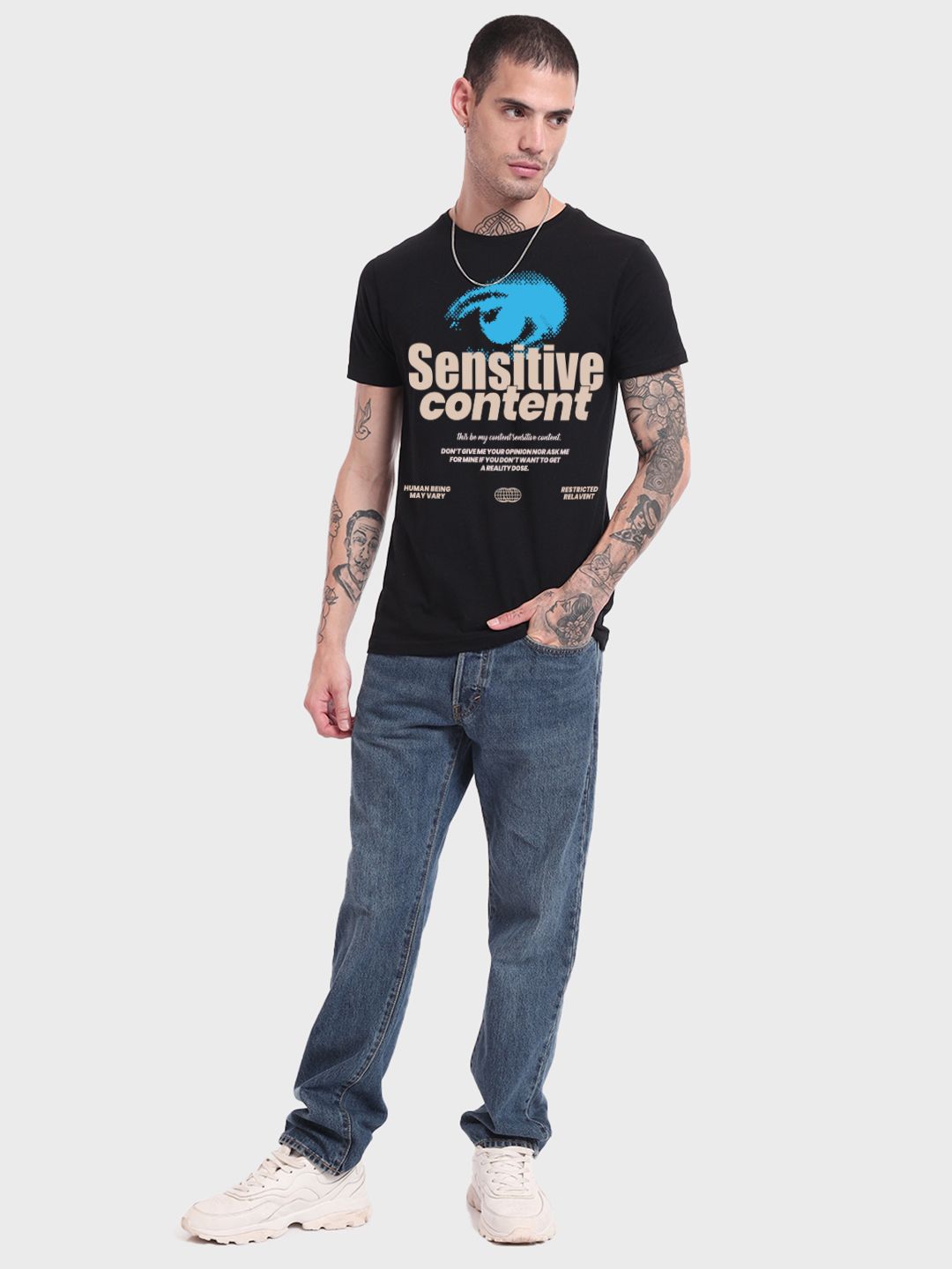 Bewakoof Pure Cotton Typography Printed Round Neck T-shirt