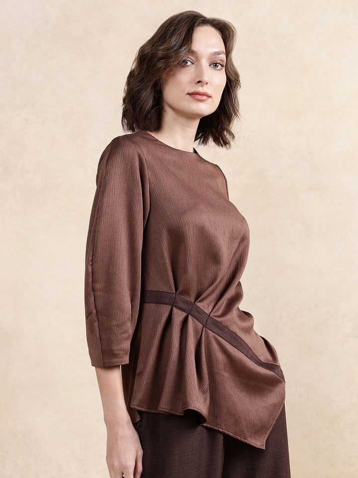 RAREISM Women Solid Round Neck Top
