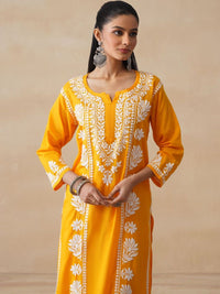 Rumah Wanita Chikankari Sulam Kurta Chikankari