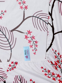 Myntra Elegant Homes Grey & Pink Floral Printed Dilengkapi 300 TC King Cadar dengan 2 Sarung Bantal