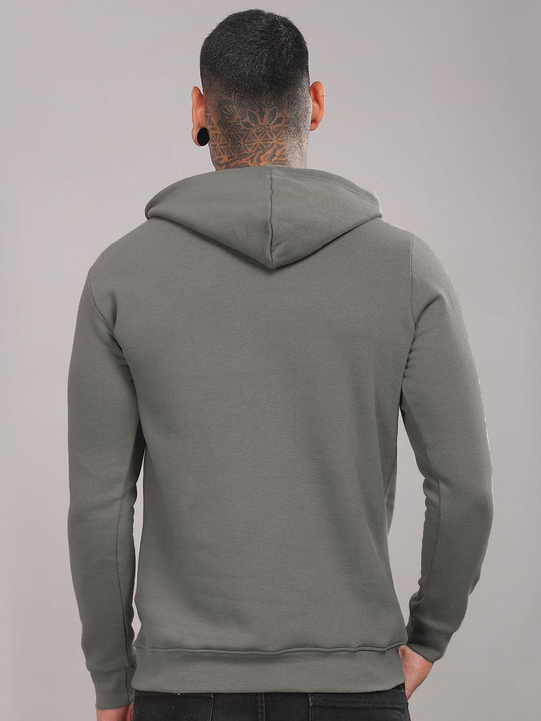 ADRO Men Printed Hooded Pullover Sweatshirt
