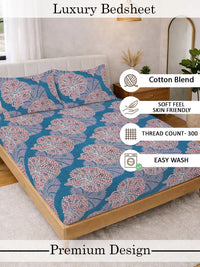 KLOTTHE Motif Etnik Biru 300 TC Cadar Super King Halus