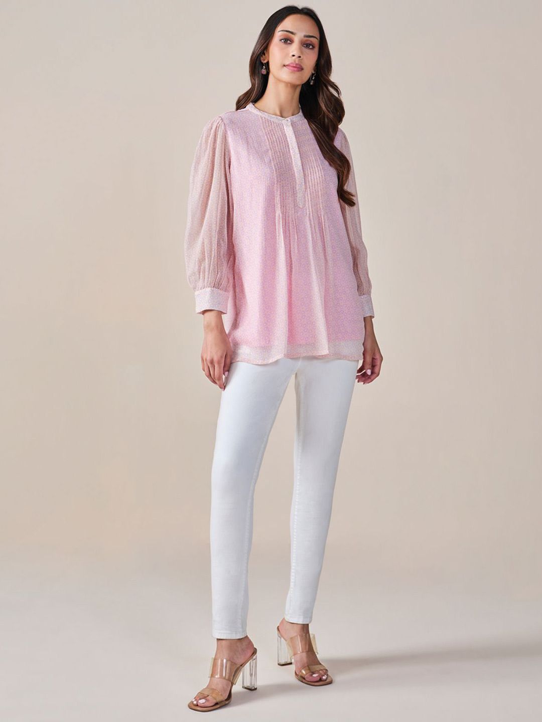 Global Desi Puff Sleeve Top