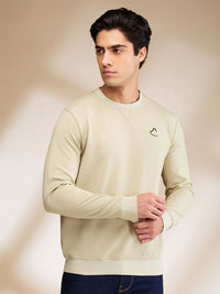 Being Human Men Solid Round Neck Cotton Pullover Sweatshirt